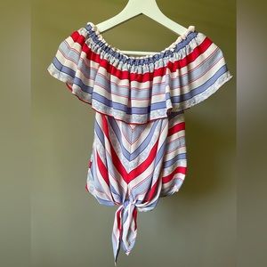 Express off the Shoulder Cropped Blouse